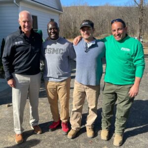 Pictured left to right: Craig Ruppert, CEO, Ruppert Landscape; Jimmy Ochan, retired Marine Corps veteran; Jason Brownell, cofounder, HeroHomes; Jim Tuzzolino, region vice president, Ruppert Landscape.